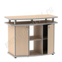 Тумба-подставка под аквариум МТ 29-12 Молочный-Алюминий