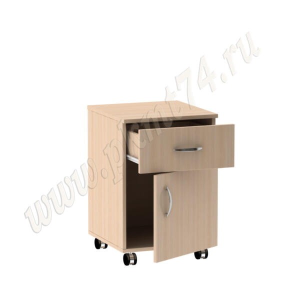 Тумба прикроватная на колесах МТ 09-12 дуб Молочный