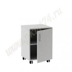 Тумба на колёсах с полкой и дверью МТ 09-4 Серый