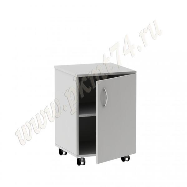 Тумба на колёсах с полкой и дверью МТ 09-4 Серый