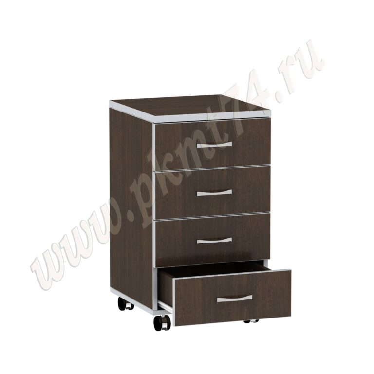 Тумба с ящиками офисная МТ 09-18 Венге-Алюминий