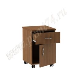 Тумба на колесах с выкатываемым ящиком и дверкой МТ 09-12 Орех