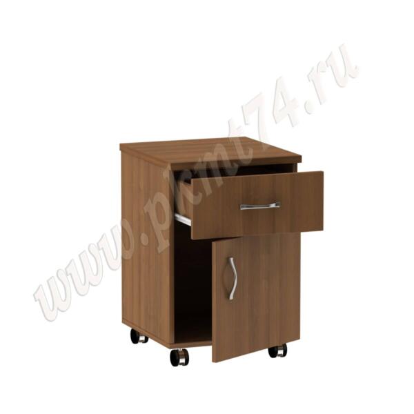 Тумба на колесах с выкатываемым ящиком и дверкой МТ 09-12 Орех