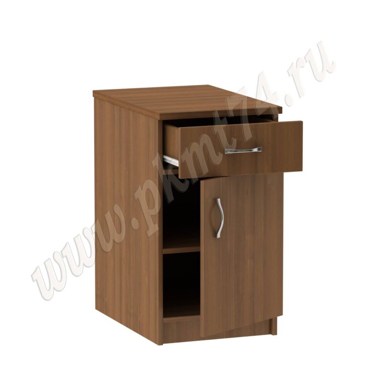 Тумба стационарная офисная с ящиком МТ 09-5 Орех