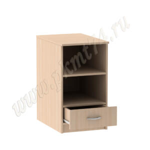 Тумба стационарная с нишами и ящиком МТ 09-3 дуб Молочный