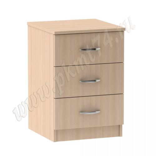 Тумба стационарная с тремя ящиками МТ 09-17 дуб Молочный