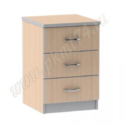 Тумба офисная с тремя ящиками МТ 09-17 Молочный-Алюминий Тумба офисная с тремя ящиками МТ 09-17 Молочный-Алюминий