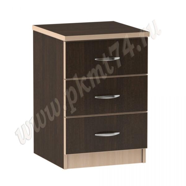 Тумба офисная с тремя ящиками МТ 09-17 Венге-Молочный