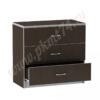 Тумба под оргтехнику с ящиками МТ 10-9 Венге-Алюминий
