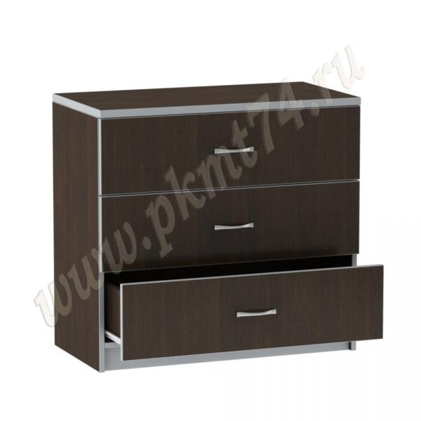 Тумба под оргтехнику с ящиками МТ 10-9 Венге-Алюминий