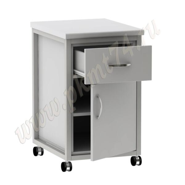Тумба на металлическом каркасе с ящиком и дверкой МТ 24-4 Серый Тумба на металлическом каркасе с ящиком и дверкой МТ 24-4 Серый