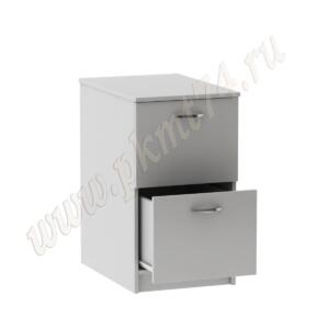 Тумба стационарная с двумя ящиками МТ 09-9 Серый Тумба стационарная с двумя ящиками МТ 09-9 Серый