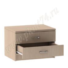 Тумба в спальню с двумя ящиками МТ 09-13 ДубМолочный Тумба в спальню с двумя ящиками МТ 09-13 Дуб Молочный