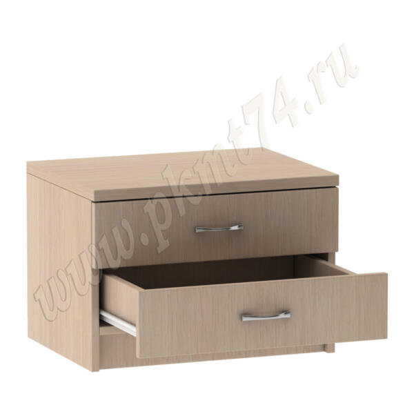 Тумба в спальню с двумя ящиками МТ 09-13 Дуб Молочный