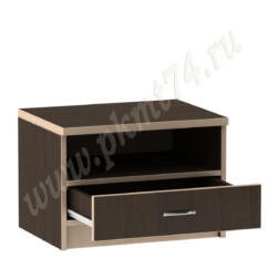 Тумба в спальню с ящиком и нишей МТ 09-16 Венге-Молочный Тумба в спальню с ящиком и нишей МТ 09-16 Венге-Молочный