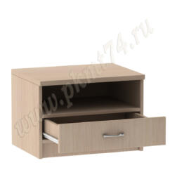 Тумба в спальню с ящиком и нишей МТ 09-16 Дуб Молочный Тумба в спальню с ящиком и нишей МТ 09-16 Дуб Молочный