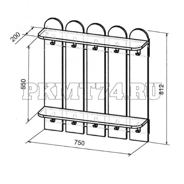 Вешалка детская МТ 17-19 Вешалка детская МТ 17-19