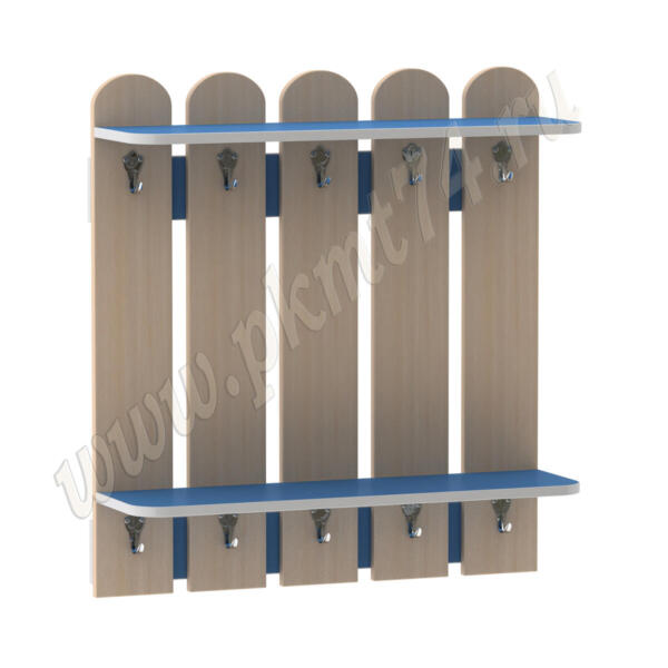 Вешалка детская МТ 17-19 Дуб Мол-Голубой Вешалка детская МТ 17-19 Дуб Мол-Голубой