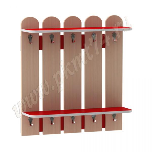 Вешалка детская МТ 17-19 Дуб Молочный-Красный Вешалка детская МТ 17-19 Дуб Молочный-Красный