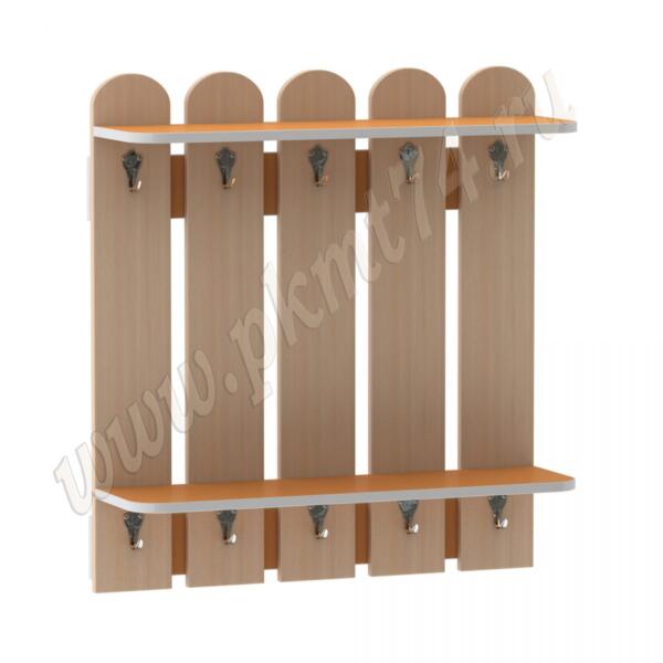 Вешалка детская МТ 17-19 Дуб Молочный-Оранжевый Вешалка детская МТ 17-19 Дуб Молочный-Оранжевый