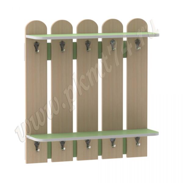 Вешалка детская МТ 17-19 Дуб Молочный-Салатовый Вешалка детская МТ 17-19 Дуб Молочный-Салатовый