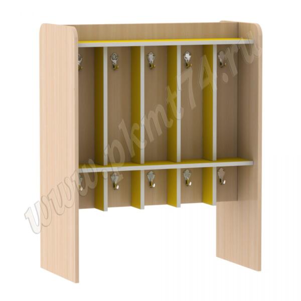 Вешалка детская напольная для полотенец МТ 17-20 Дуб Молочный-Жёлтый