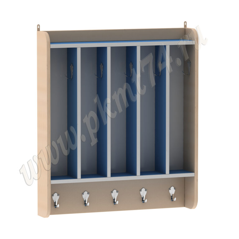 Вешалка для полотенец настенная МТ 17-90 Дуб Молочный-Голубой