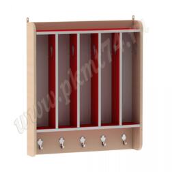 Вешалка для полотенец настенная МТ 17-90 Дуб Молочный-Красный