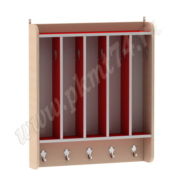 Вешалка для полотенец настенная МТ 17-90 Дуб Молочный-Красный