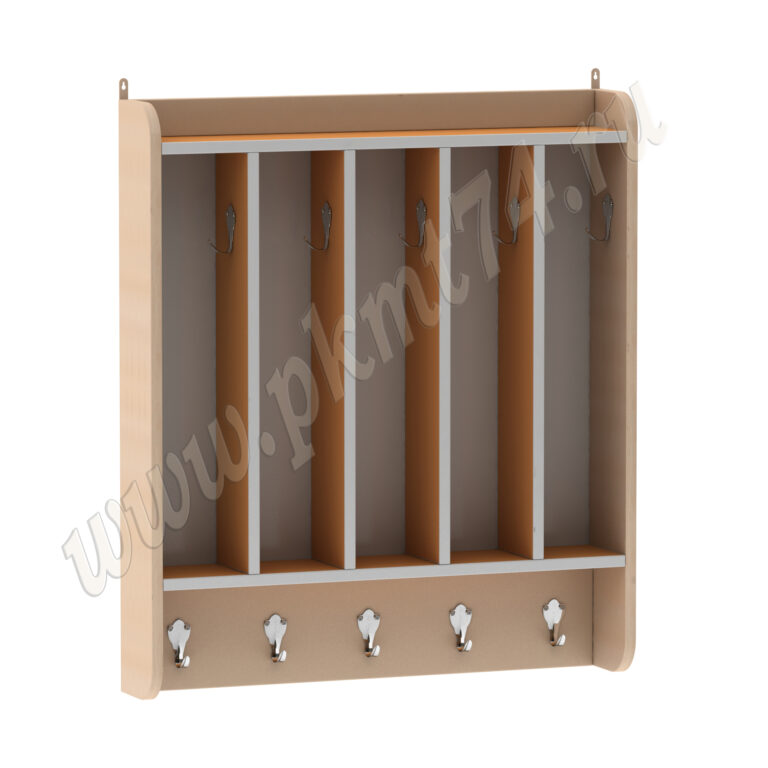 Вешалка для полотенец настенная МТ 17-90 Дуб Молочный-Оранжевый