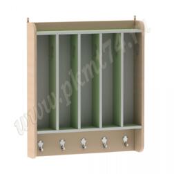 Вешалка для полотенец настенная МТ 17-90 Дуб Молочный-Салатовый