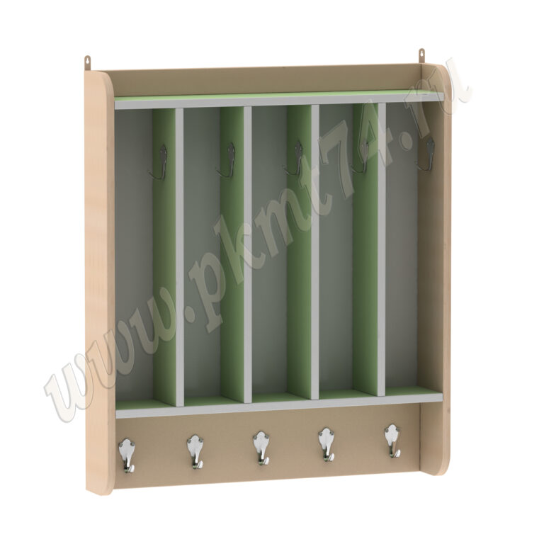 Вешалка для полотенец настенная МТ 17-90 Дуб Молочный-Салатовый