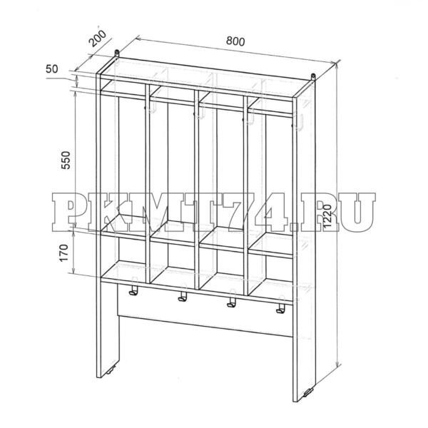 Вешалка настенная для полотенец МТ 17-11