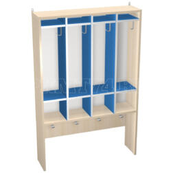 Вешалка настенная для полотенец МТ 17-11 Дуб молочный-голубой