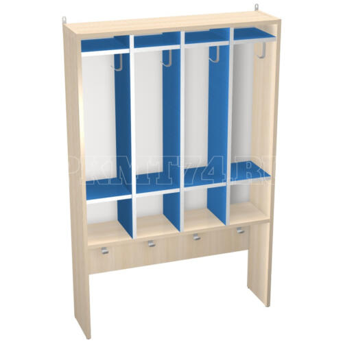 Вешалка настенная для полотенец МТ 17-11 Дуб молочный-голубой