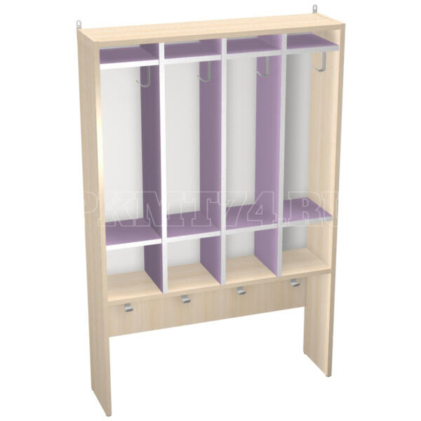 Вешалка настенная для полотенец МТ 17-11 Дуб молочный-ирис