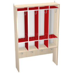 Вешалка настенная для полотенец МТ 17-11 Дуб молочный-красный