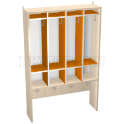 Вешалка настенная для полотенец МТ 17-11 Дуб молочный-оранжевый