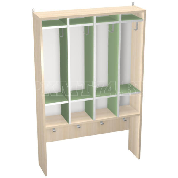 Вешалка настенная для полотенец МТ 17-11 Дуб молочный-салатовый