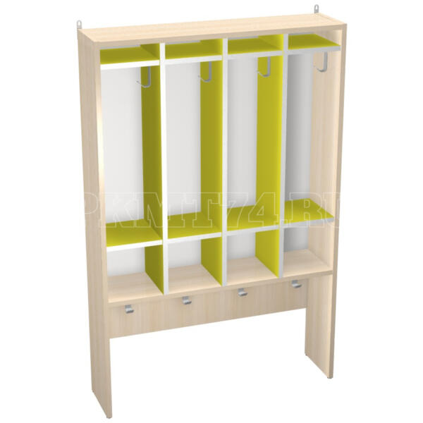 Вешалка настенная для полотенец МТ 17-11 Дуб молочный-желтый