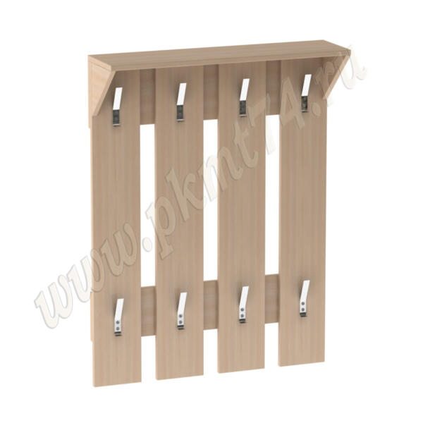 Вешалка настенная с четырьмя крючками МТ 04-5 Дуб Молочный Вешалка настенная с четырьмя крючками МТ 04-5 Дуб Молочный