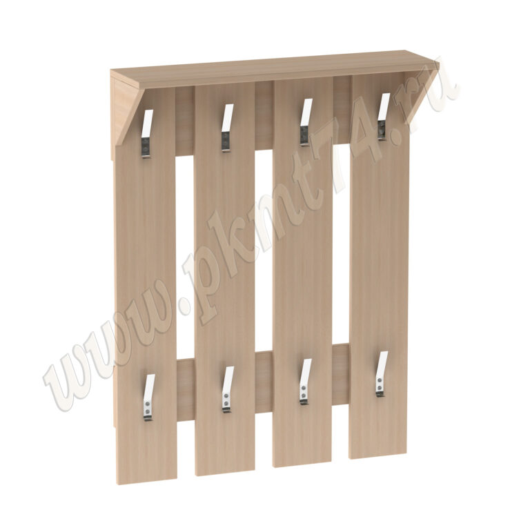 Вешалка настенная с четырьмя крючками МТ 04-5 Дуб Молочный