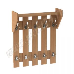 Вешалка в прихожую на пять крючков МТ 27-1 Бук Вешалка в прихожую на пять крючков МТ 27-1 Бук