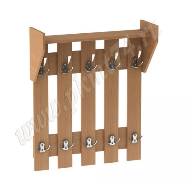 Вешалка в прихожую на пять крючков МТ 27-1 Бук Бавария светлый