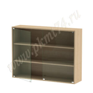 Витрина со стеклянными дверцами МТ 12-1 Клён