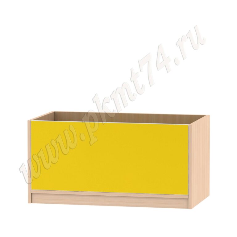 Ящик для игрушек из ЛДСП в расцветках дуб Молочный-жёлтый