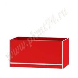 Ящик для игрушек из ЛДСП красного цвета