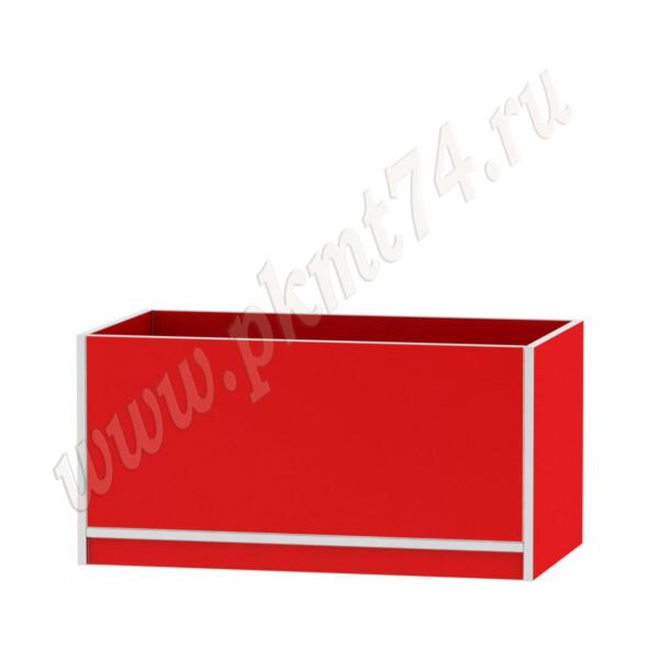 Ящик для игрушек из ЛДСП красного цвета