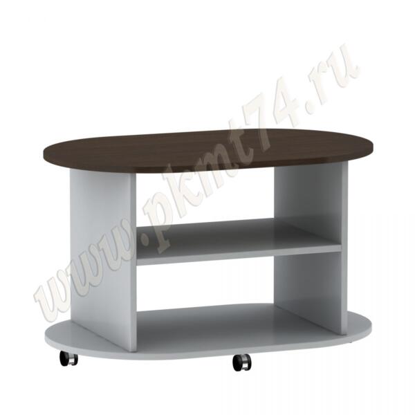 Журнальный стол овальный МТ 29-1 Алюминий-Венге