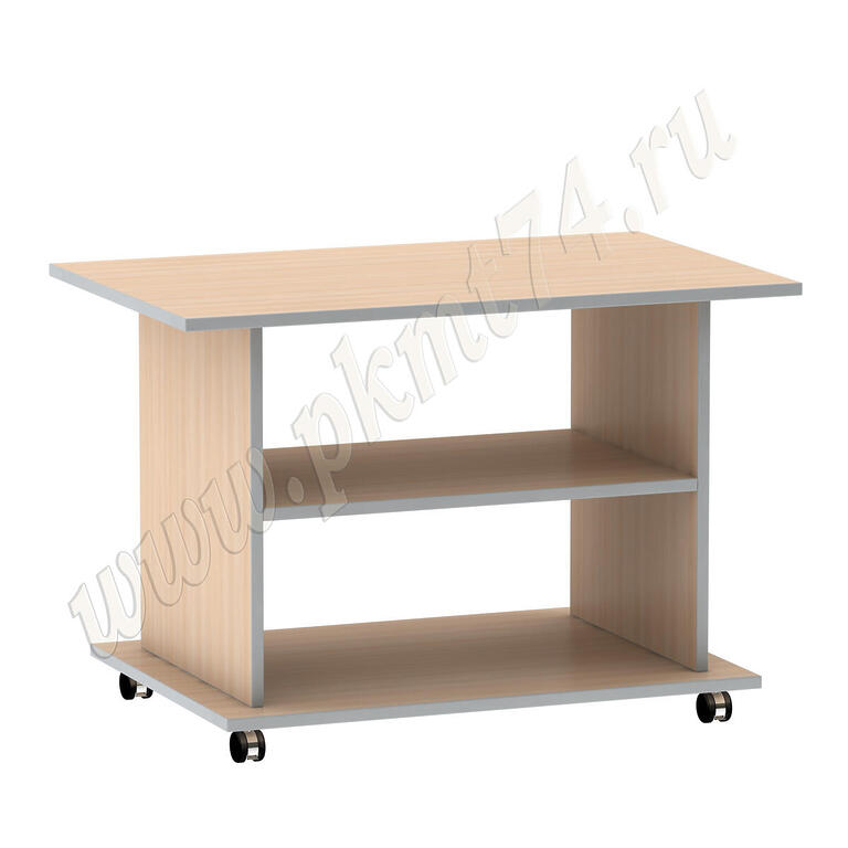 Журнальный стол на колесах МТ 30-7 Дуб Мол-Алюминий